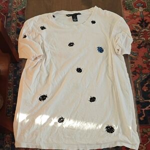 Marc By Marc Jacobs Cream Bug T-Shirt